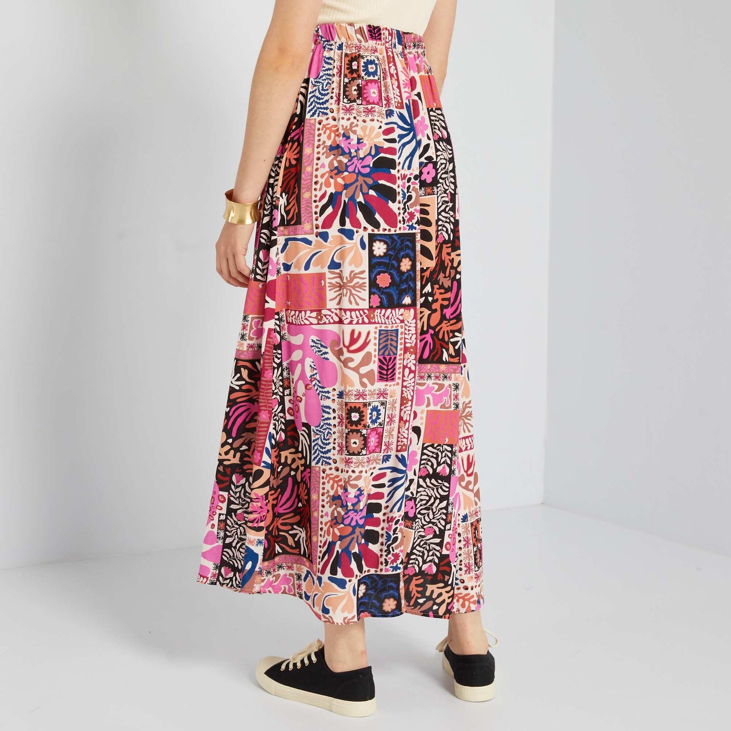 Midi skirt with print AOP NEO