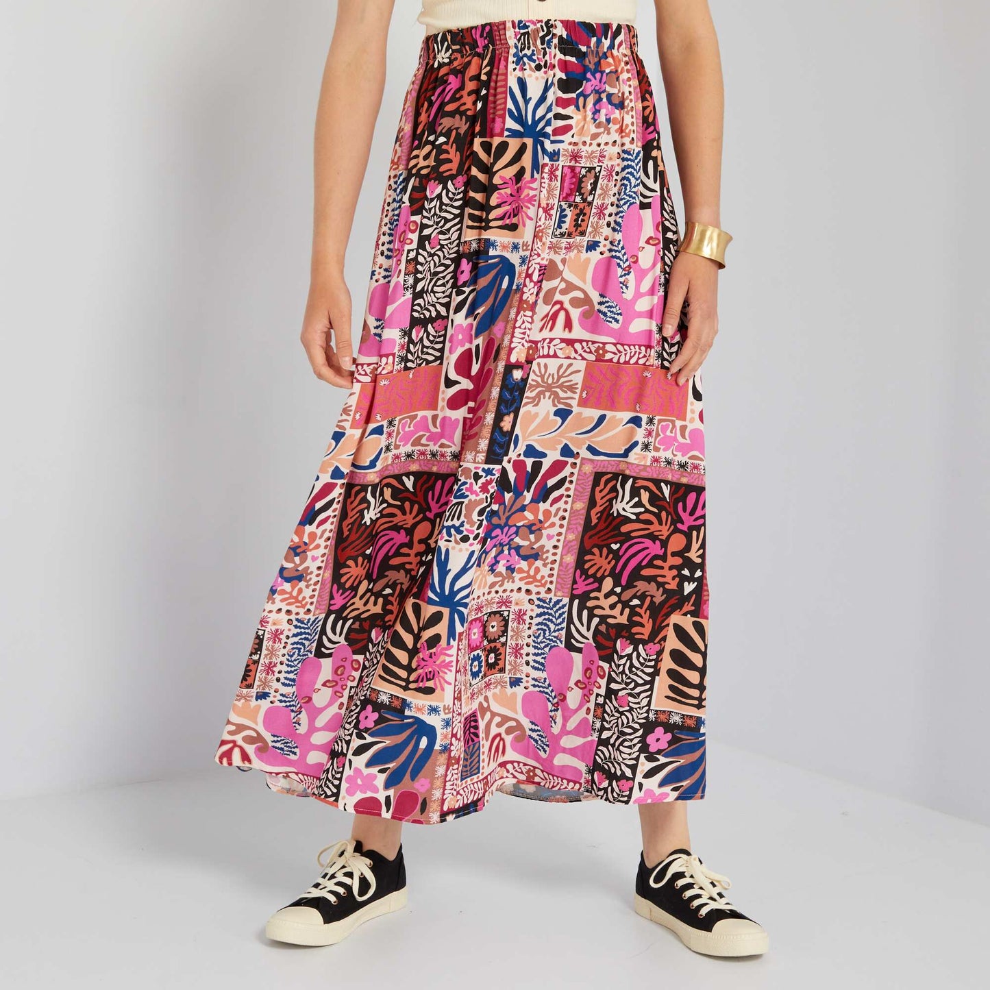Midi skirt with print AOP NEO