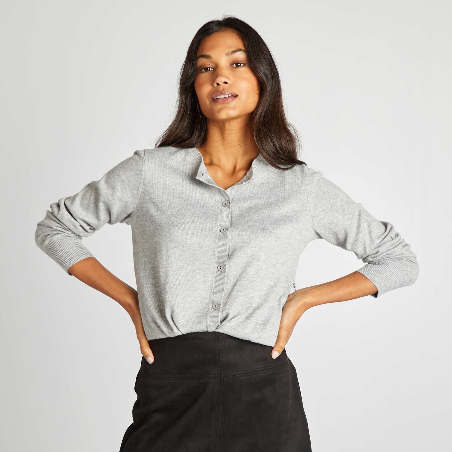 Long-sleeved cardigan GREY