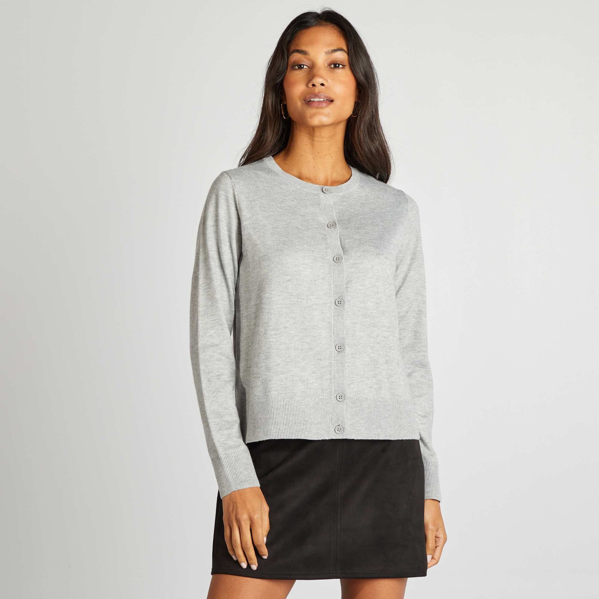 Long-sleeved cardigan GREY