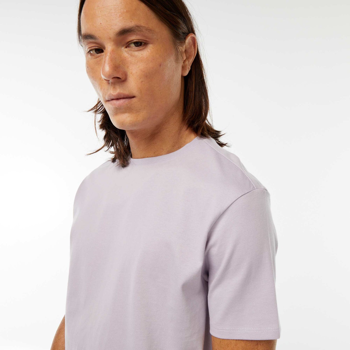 Round-neck cotton T-shirt PINK