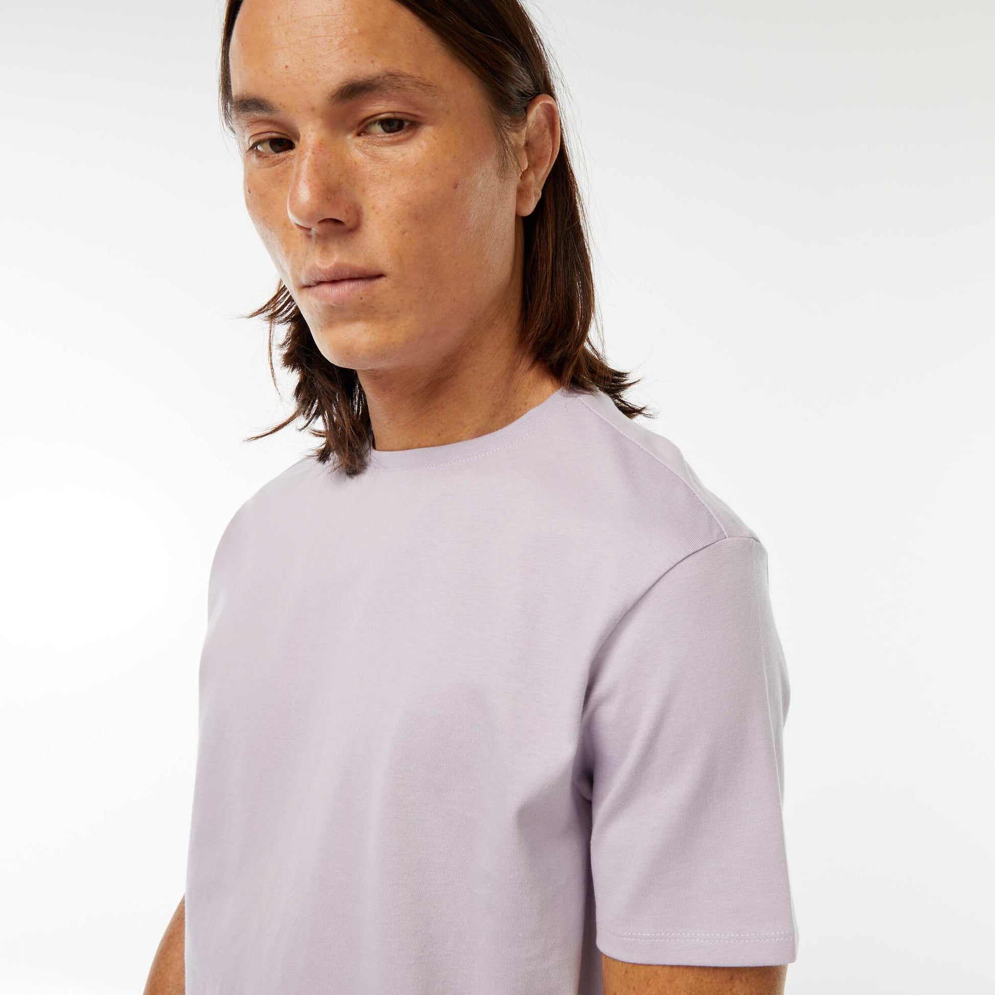 Round-neck cotton T-shirt PINK