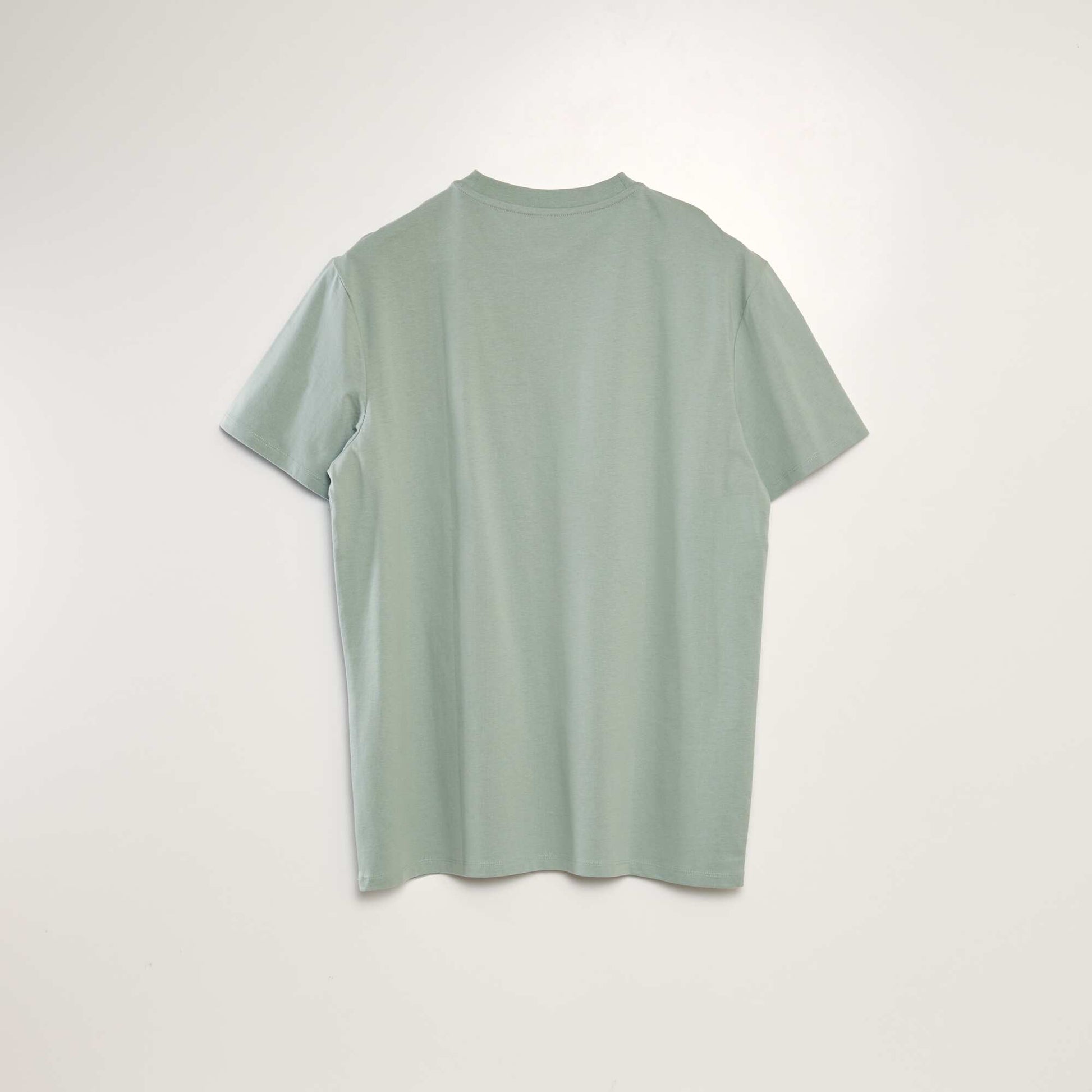 Round-neck cotton T-shirt GREEN