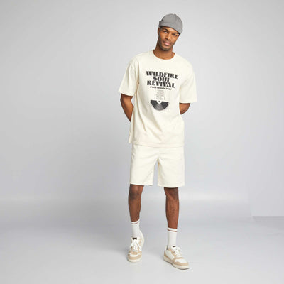 Printed oversized T-shirt WHITE
