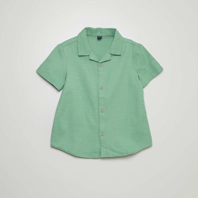 Plain short-sleeved shirt GREEN