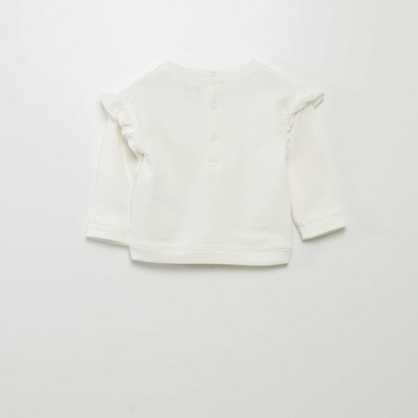 Ruffled sweatshirt WHITE