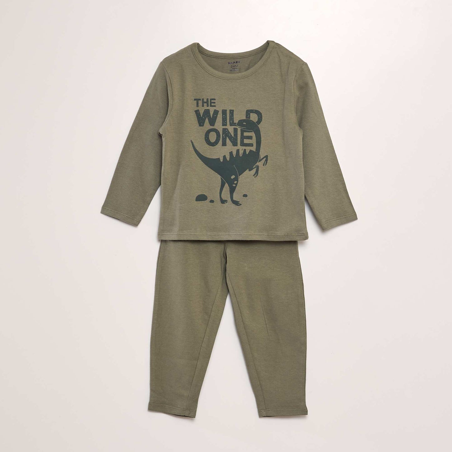 Two-piece printed long pyjamas GREEN