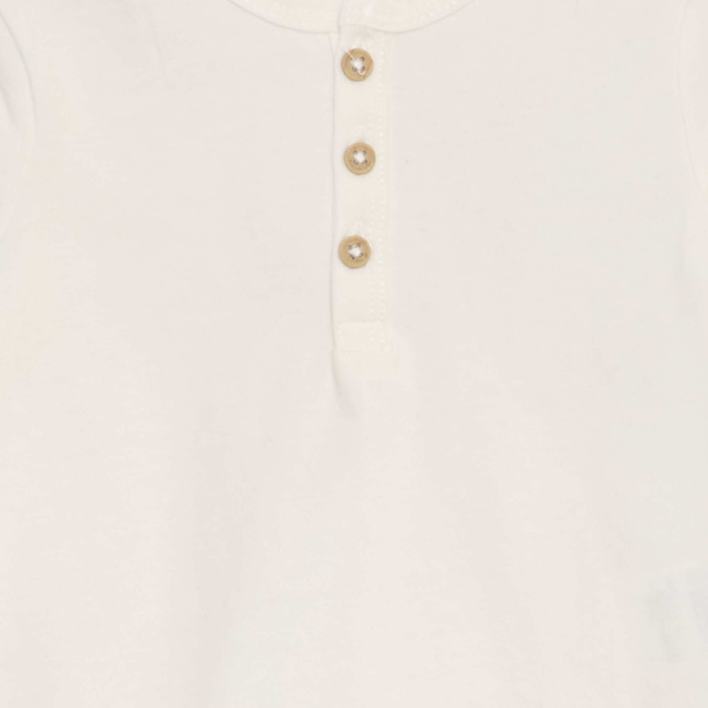 Long-sleeved T-shirt with Henley collar WHITE