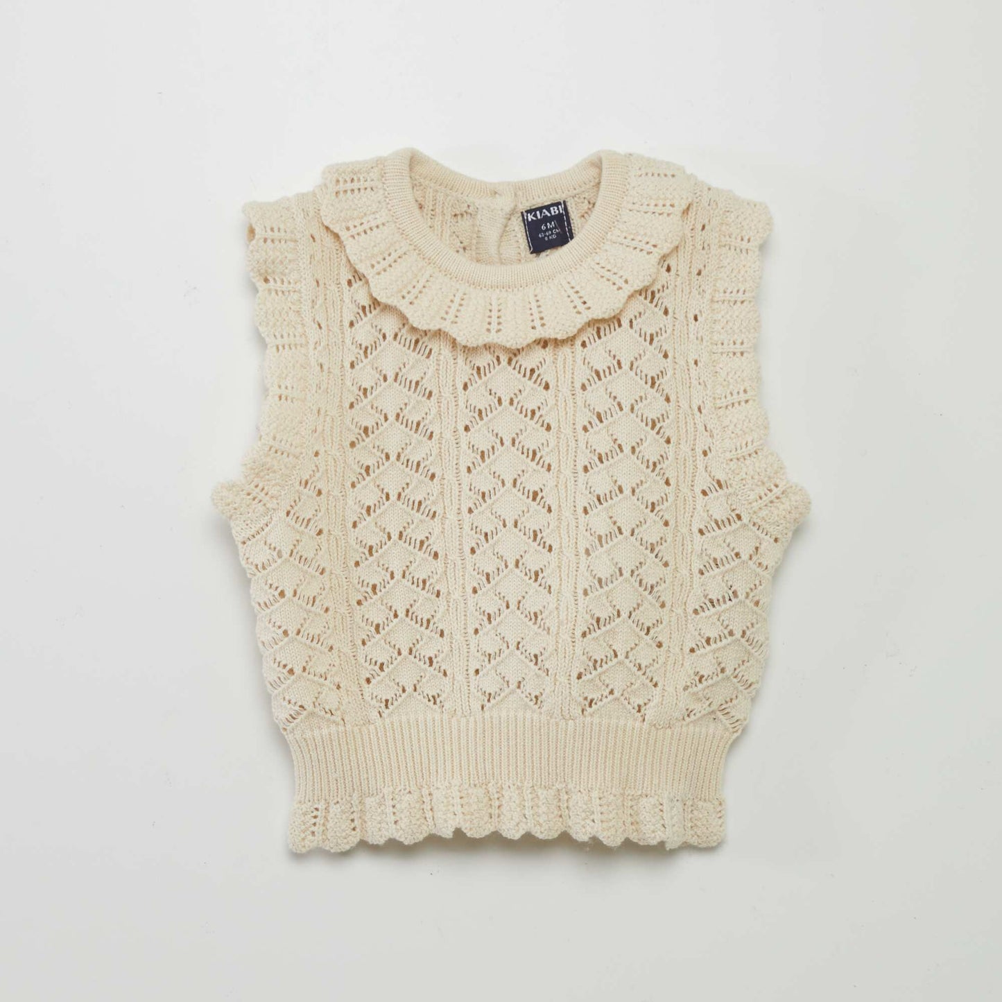 Knitted tank top WHITE