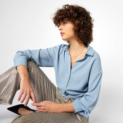 Flowing blouse BLUE