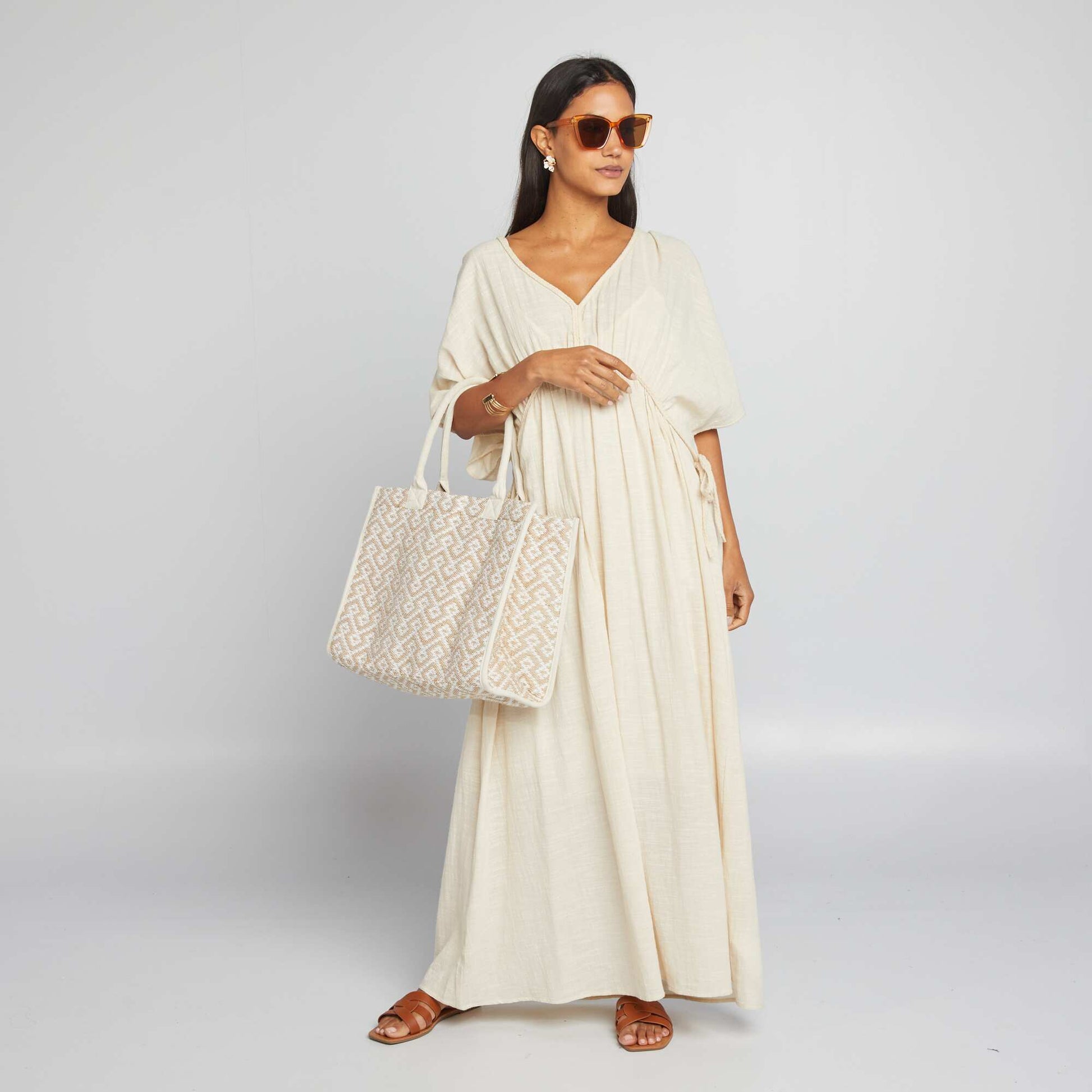 white christmas dresses Women's Organic Cotton Gauze Shirt Dress white christmas dresses Women's Organic Cotton Gauze Shirt Dress