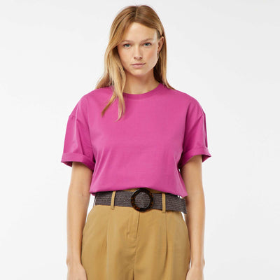 Oversized round neck T-shirt PINK