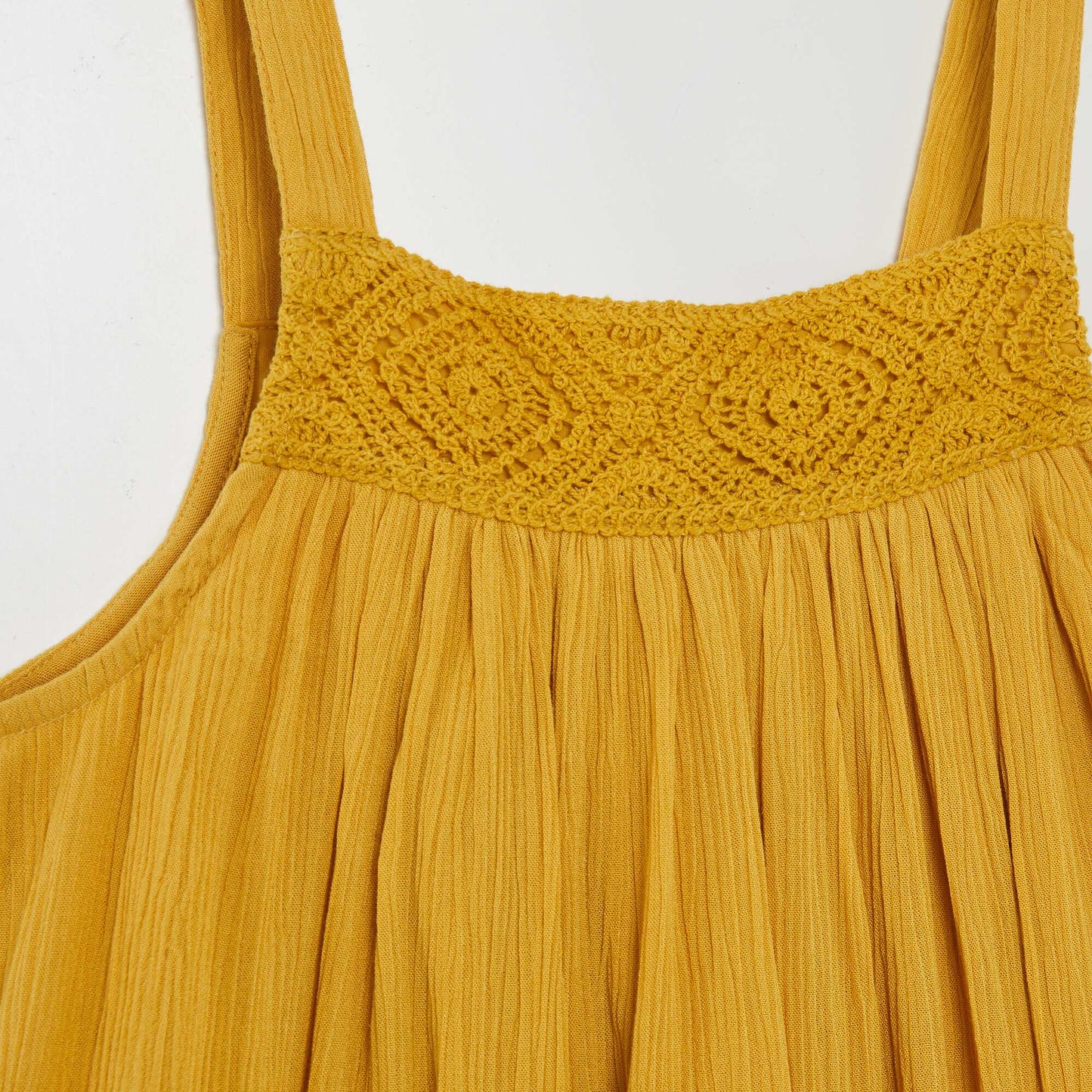 Flowing crepe dress YELLOW