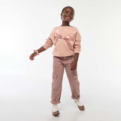Multi-pocket denim trousers PURPLE