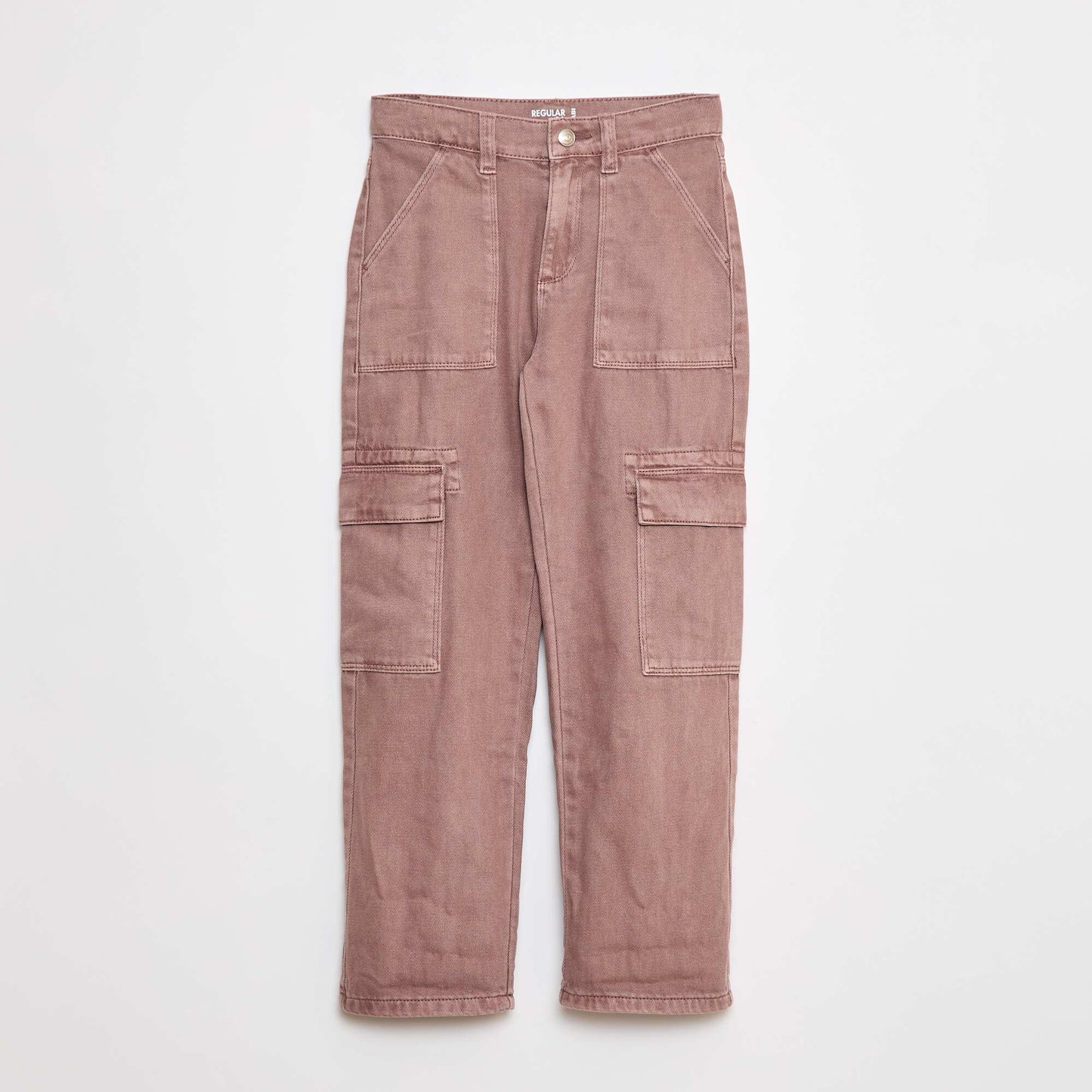 Multi-pocket denim trousers PURPLE