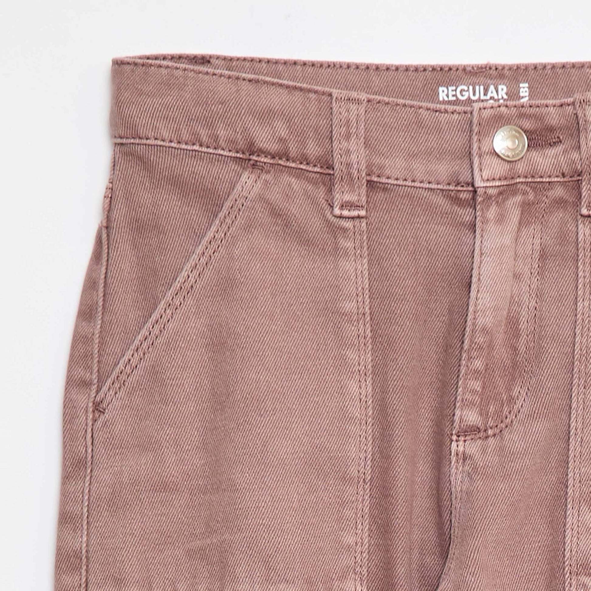 Multi-pocket denim trousers PURPLE