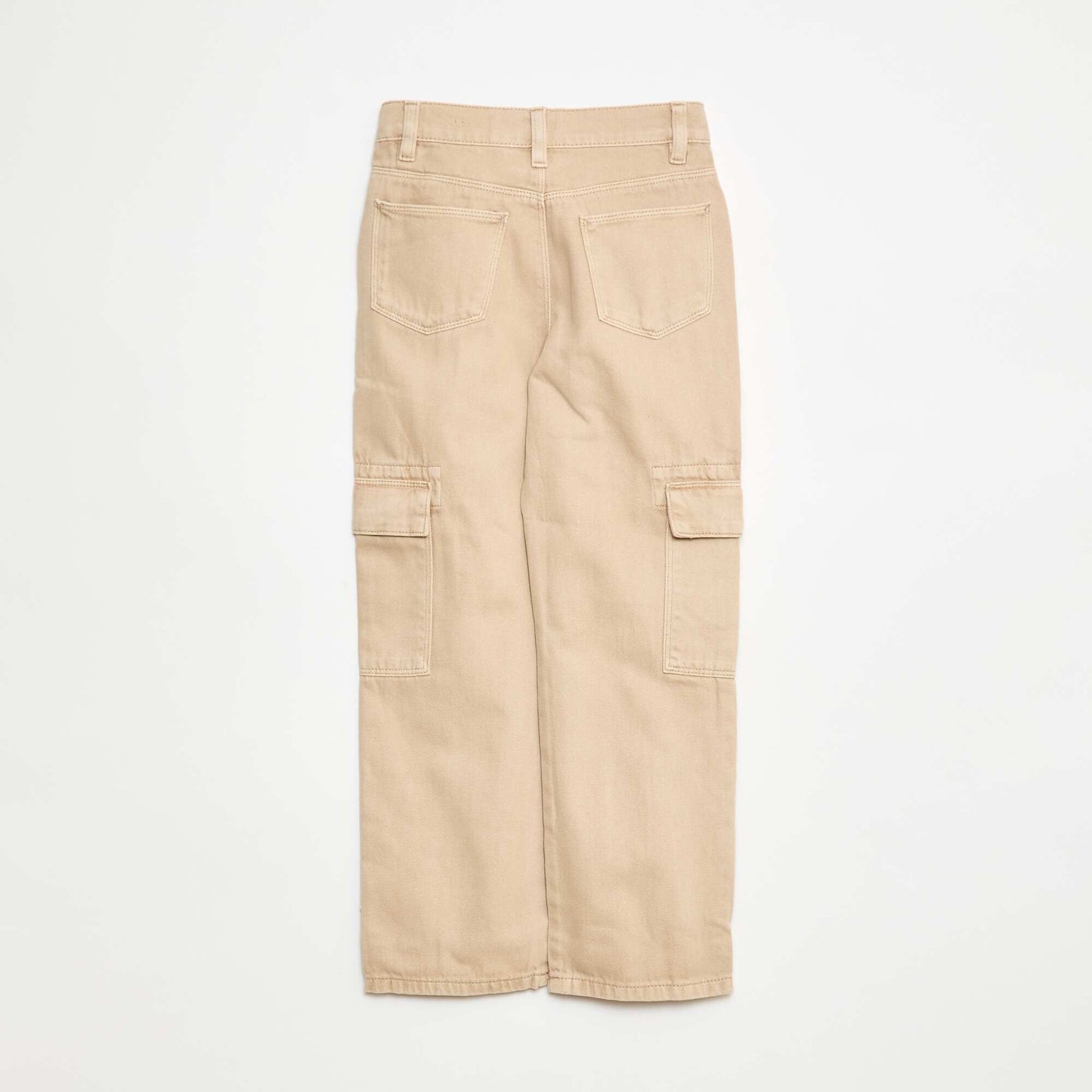 Multi-pocket denim trousers BEIGE