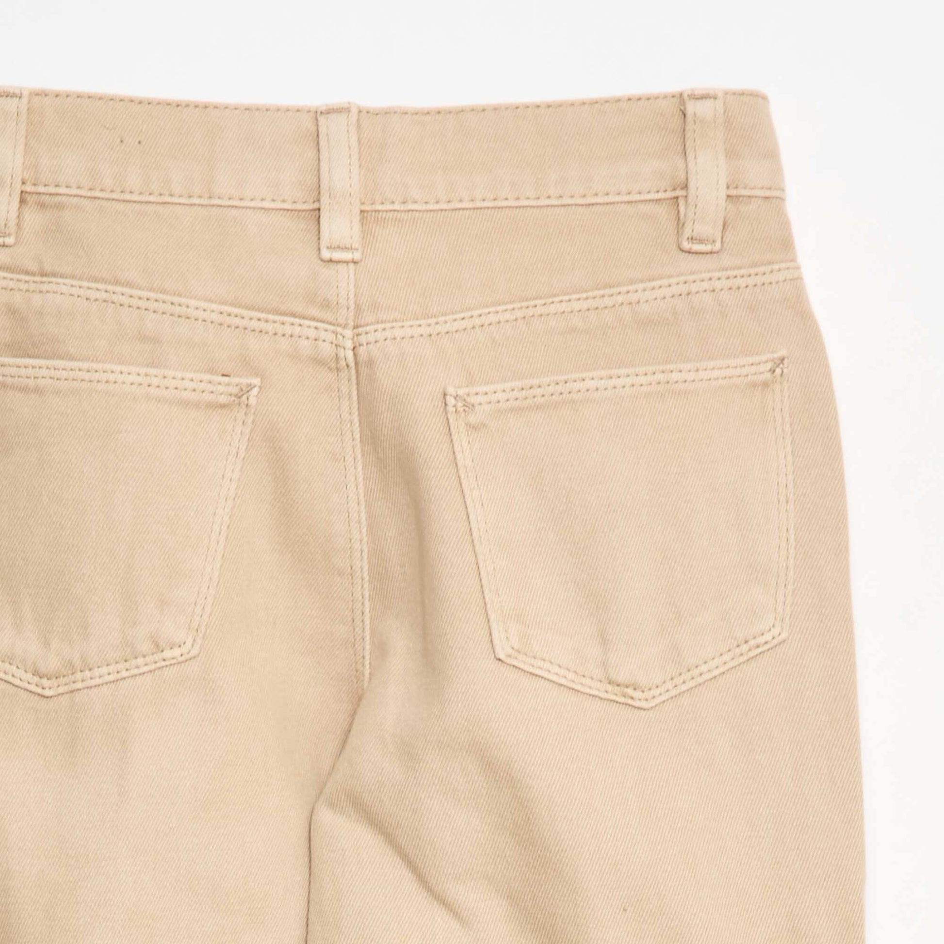 Multi-pocket denim trousers BEIGE