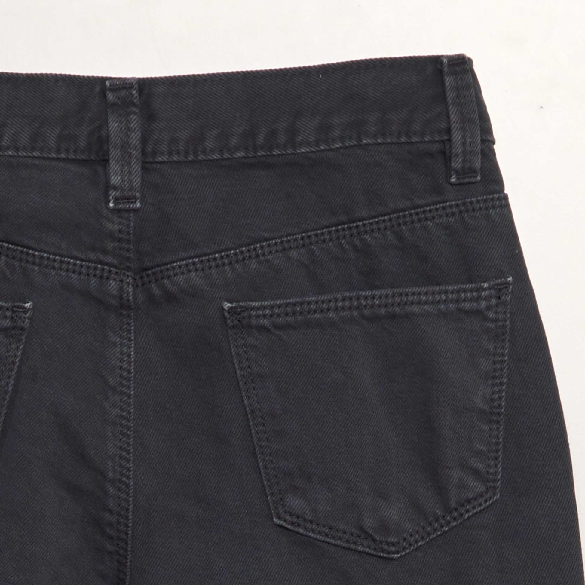 Multi-pocket denim trousers BLACK