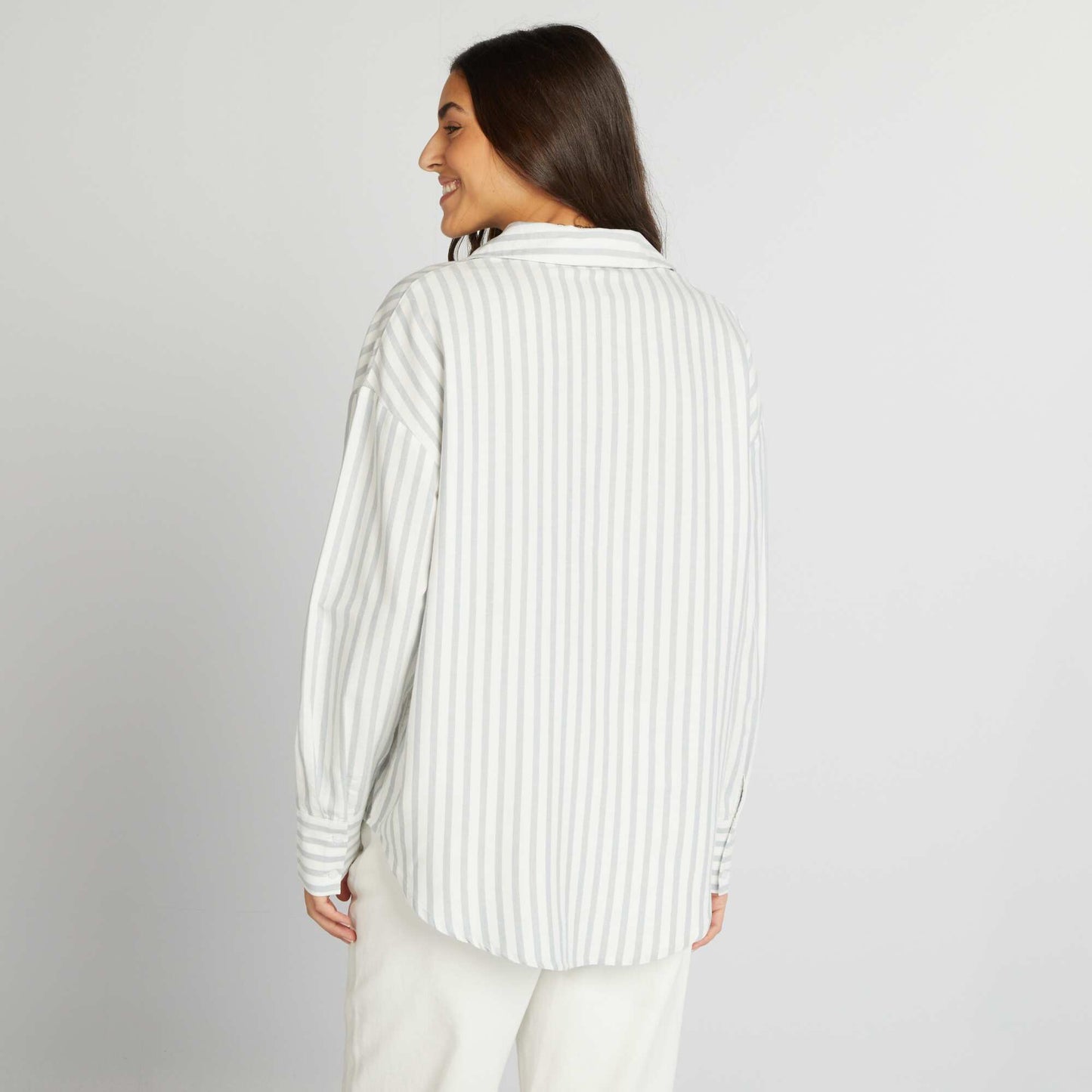 Striped Oxford shirt BEIGE