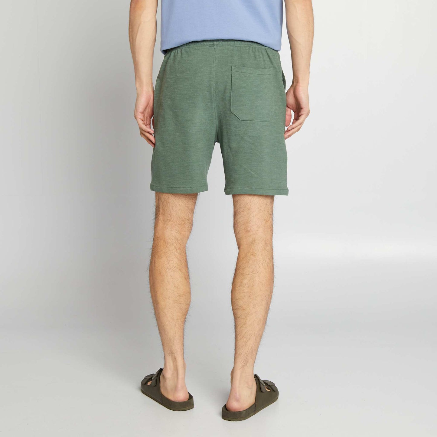 Lightweight sweatshirt fabric Bermuda shorts GREEN