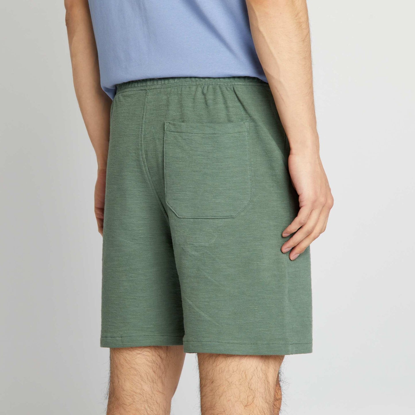 Lightweight sweatshirt fabric Bermuda shorts GREEN