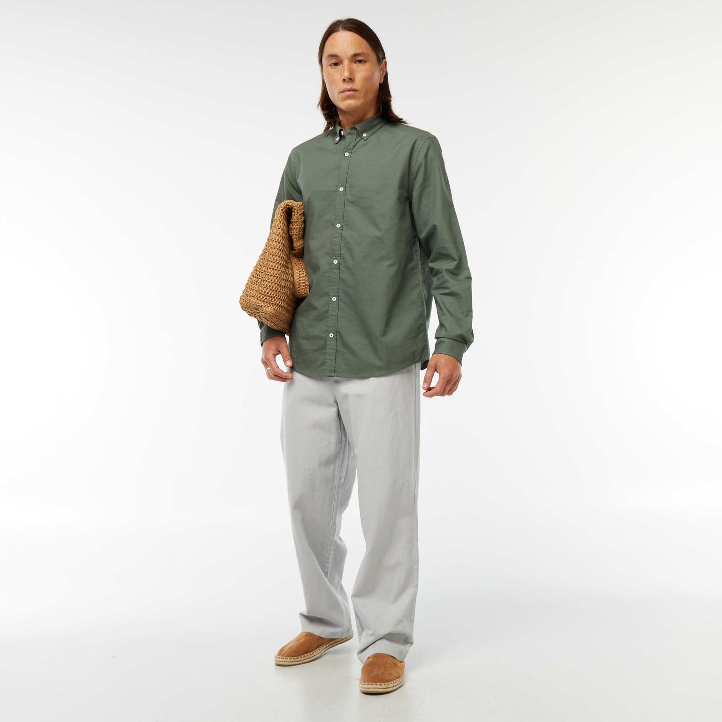 Regular-fit Oxford shirt GREEN