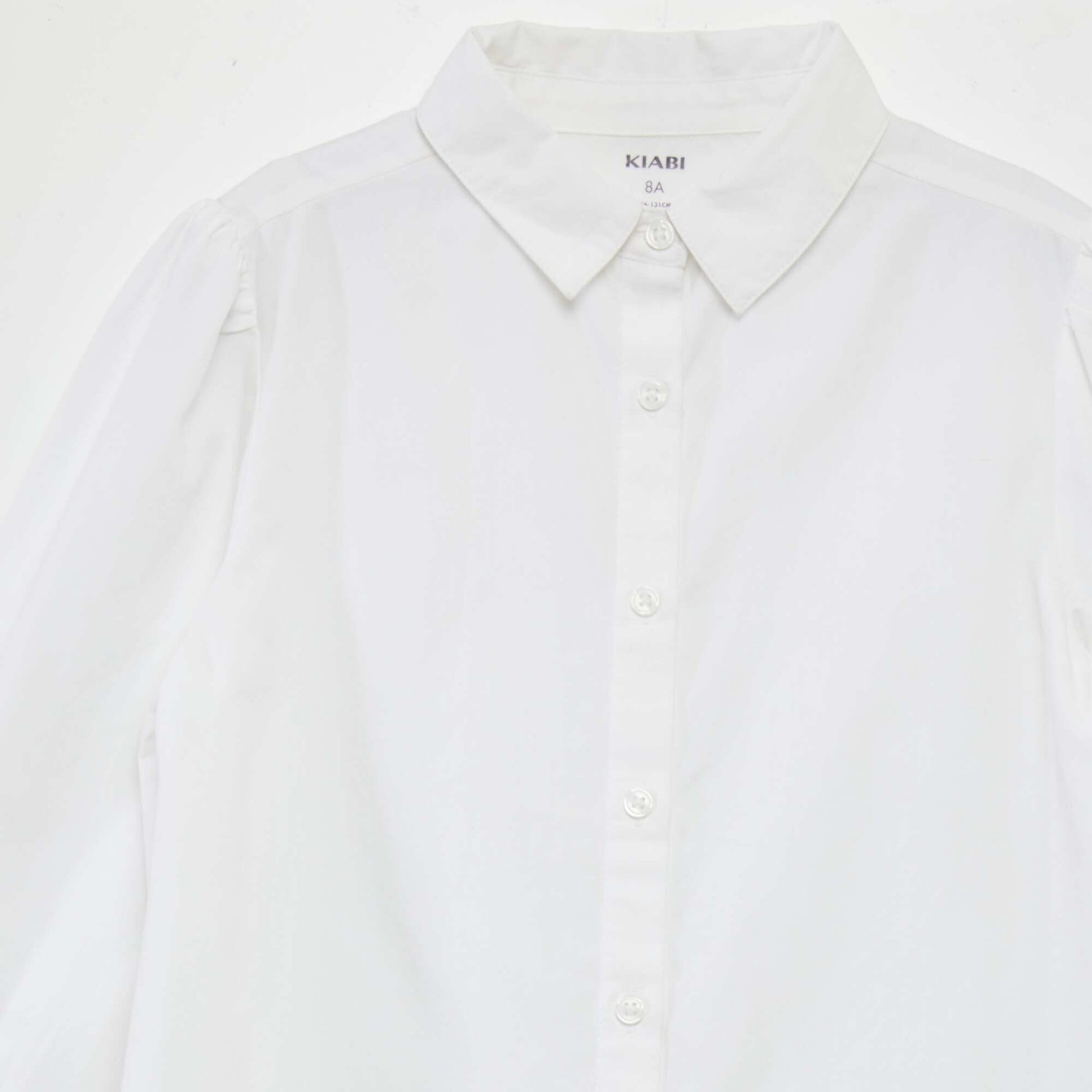 Poplin loose-fit shirt white – Kiabi Malte - Main Image