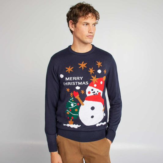 Fun Christmas jumper BLUE