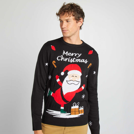 Fun Christmas jumper BLACK