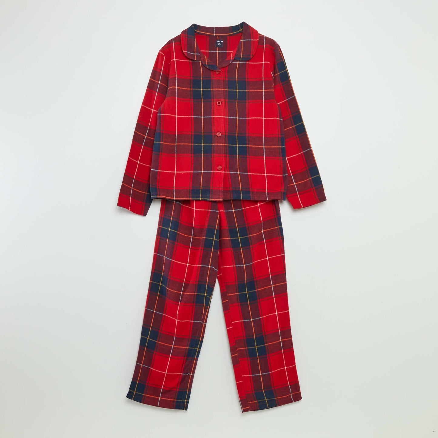 Long checked pyjamas - 2-piece set RED