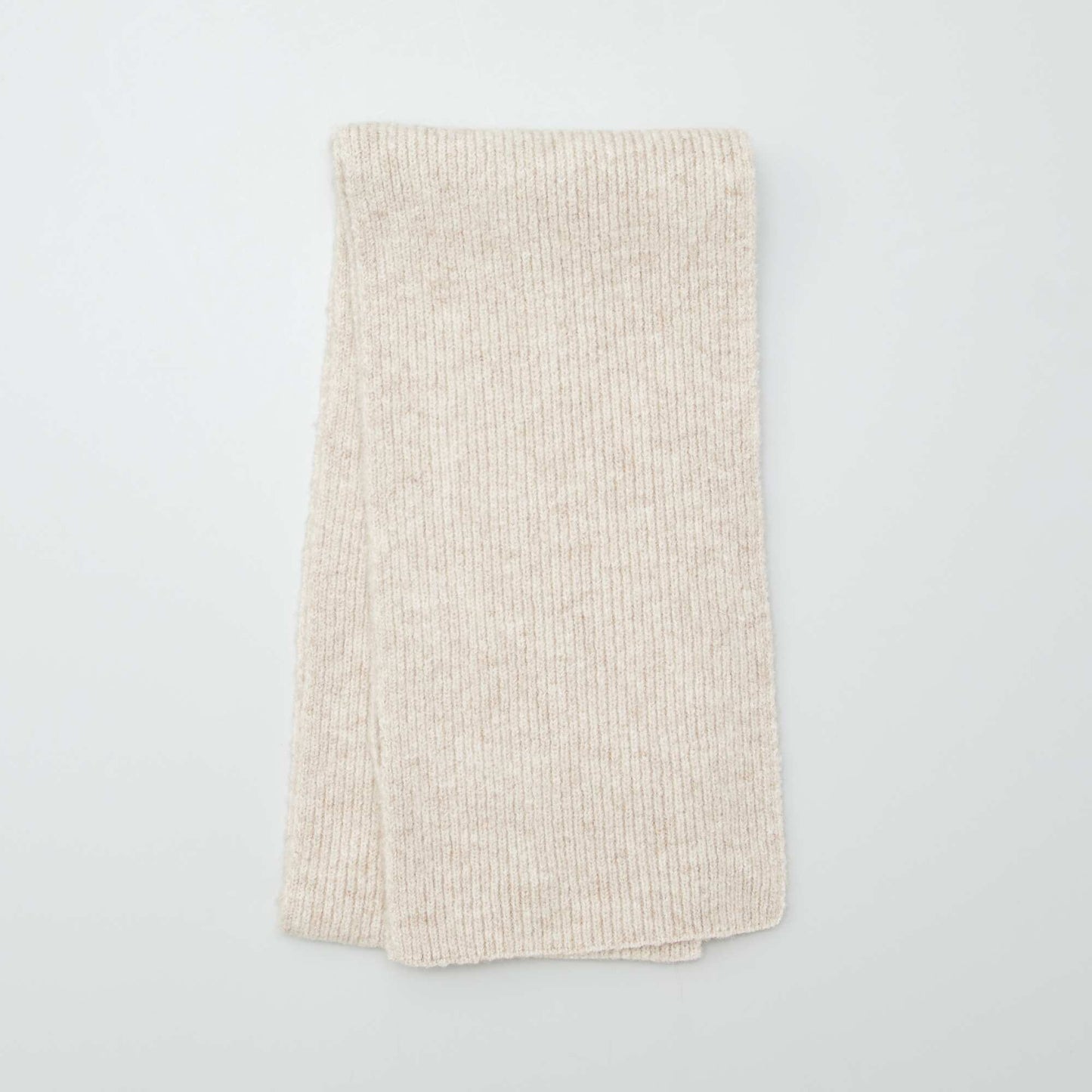 Ribbed scarf BEIGE