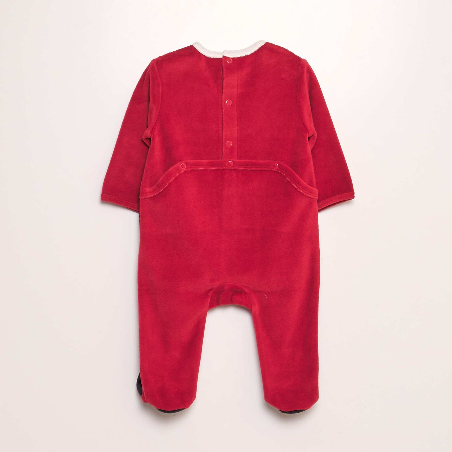 Christmas fleece sleepsuit and hat RED