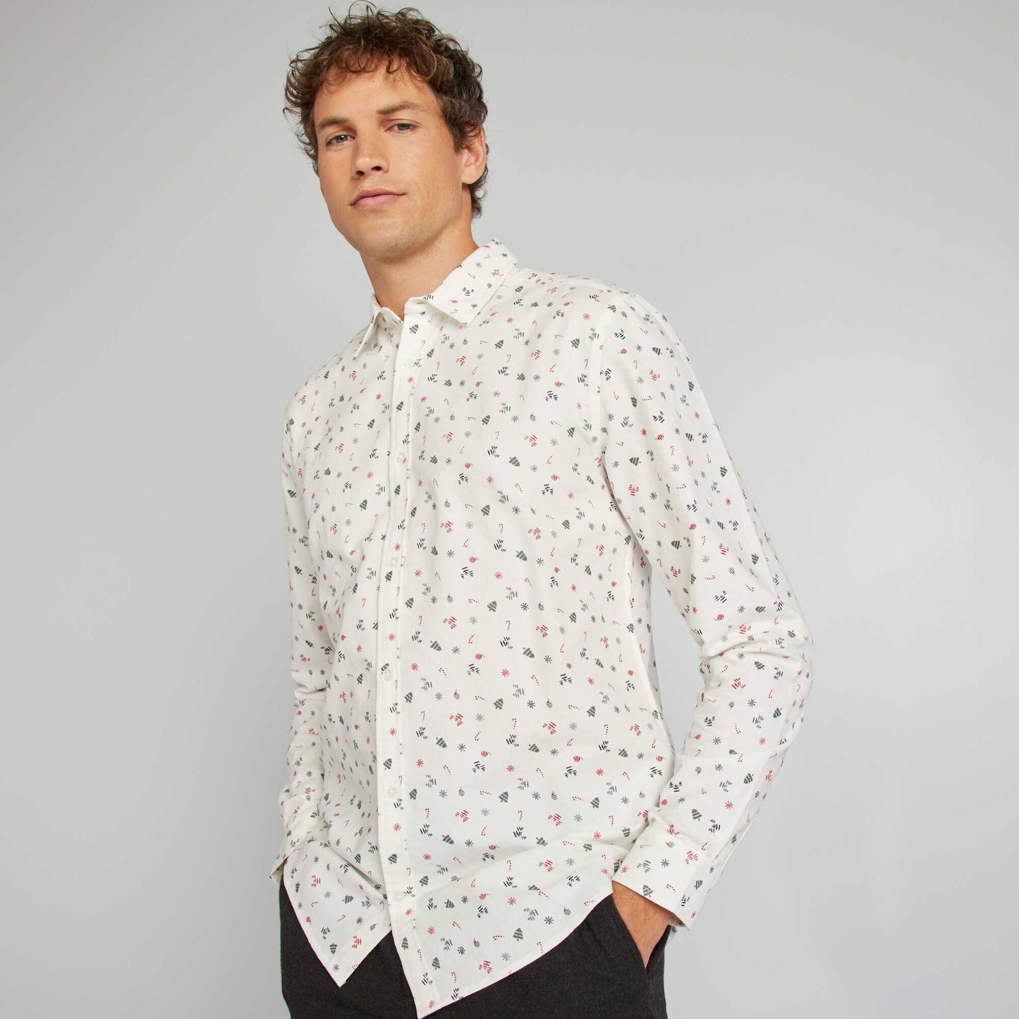 Cotton Christmas shirt WHITE