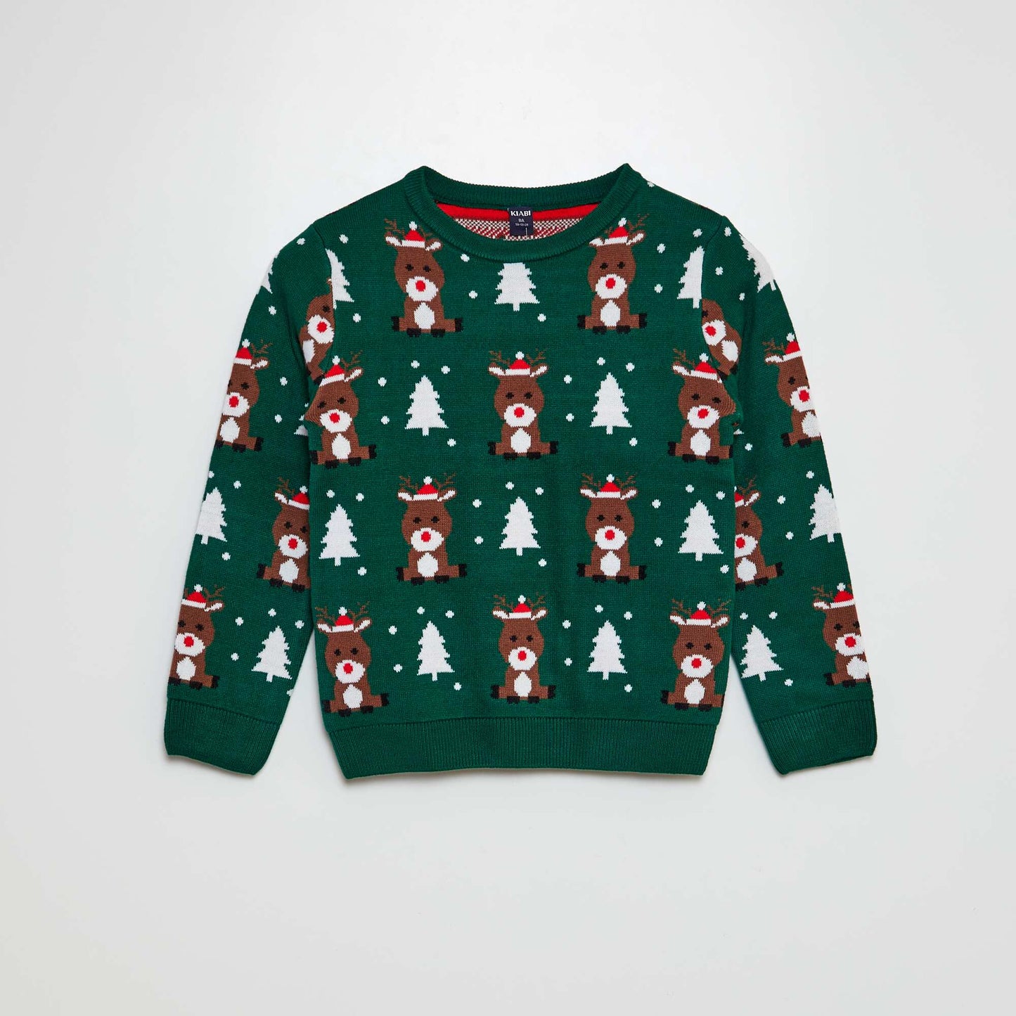 Christmas tree and reindeer jumper GREEN