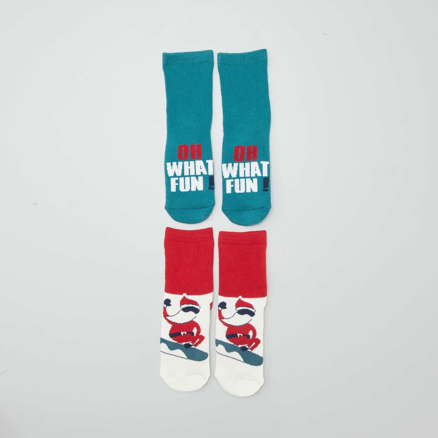 Christmas slip-resistant socks - Pack of 2 RED