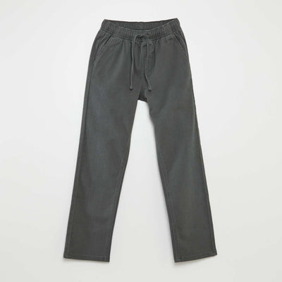 Plain regular-fit trousers KHAKI