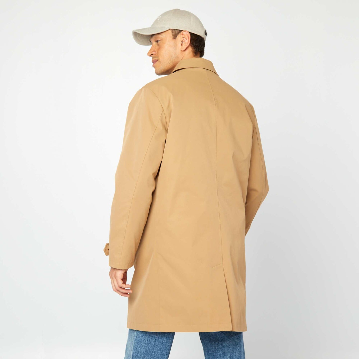 Mid-length trench coat with quilted bodywarmer inside BEIGE