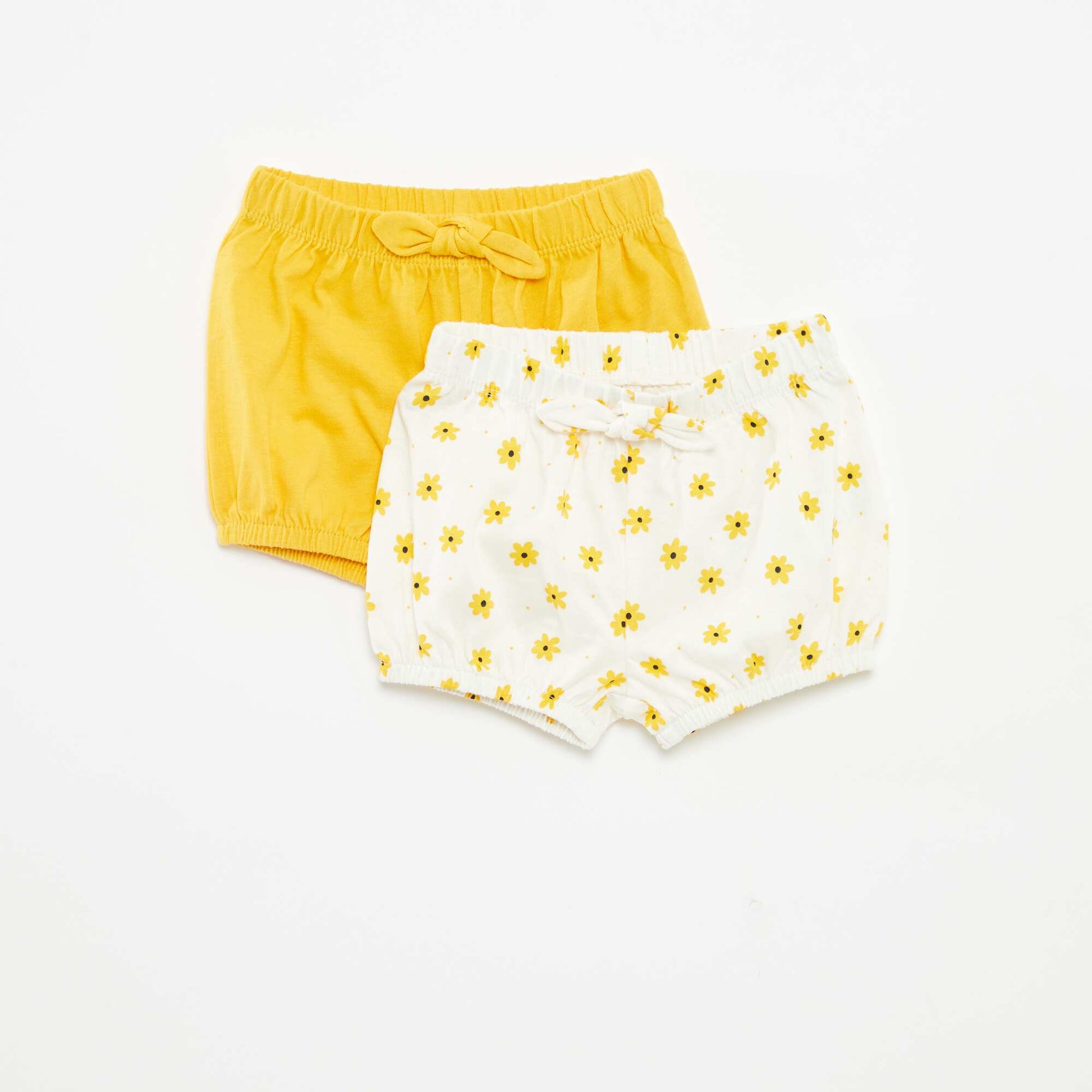 Pack of shorts with bows - 2-piece set WHITE