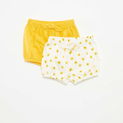 Pack of shorts with bows - 2-piece set WHITE