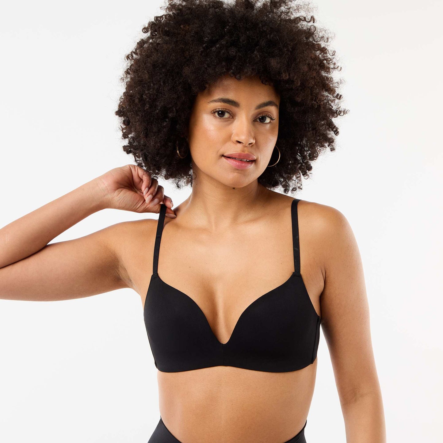 Invisible Microfiber Triangle Bra BLACK