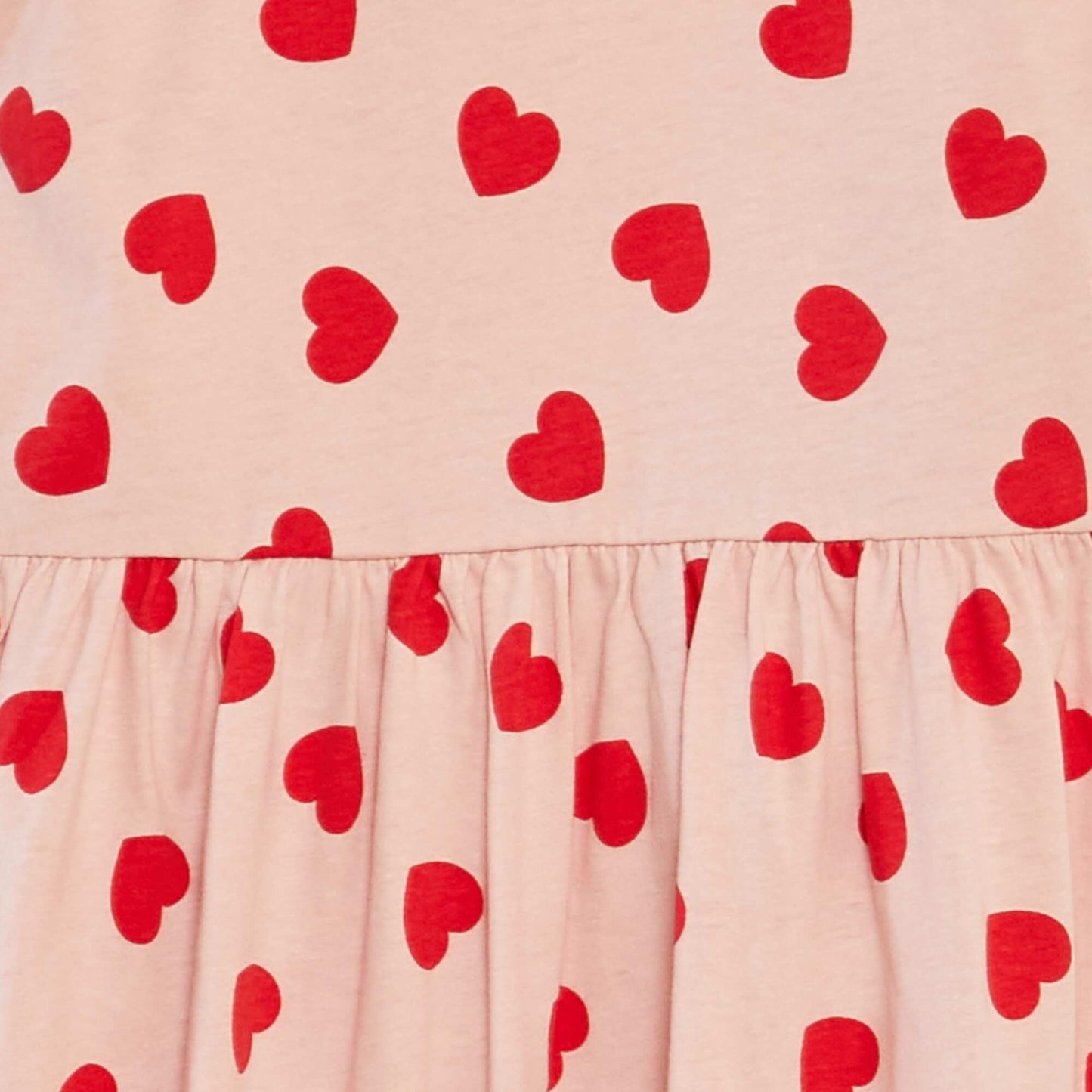 Patterned dress with ruffled straps RED