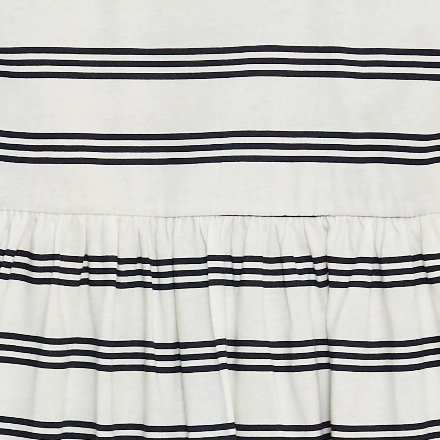 Patterned dress with ruffled straps BLUE