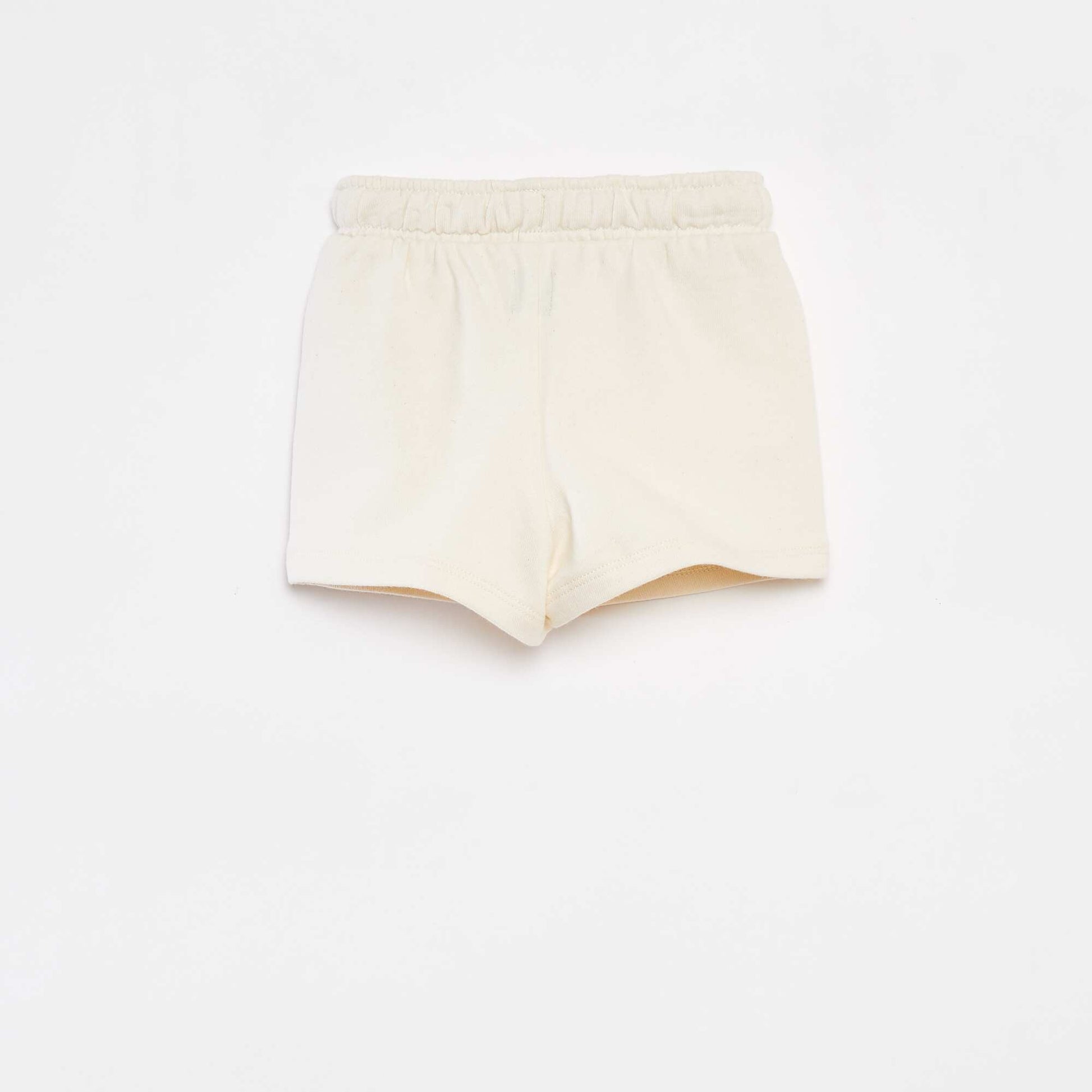 Plain shorts with elasticated waist WHITE