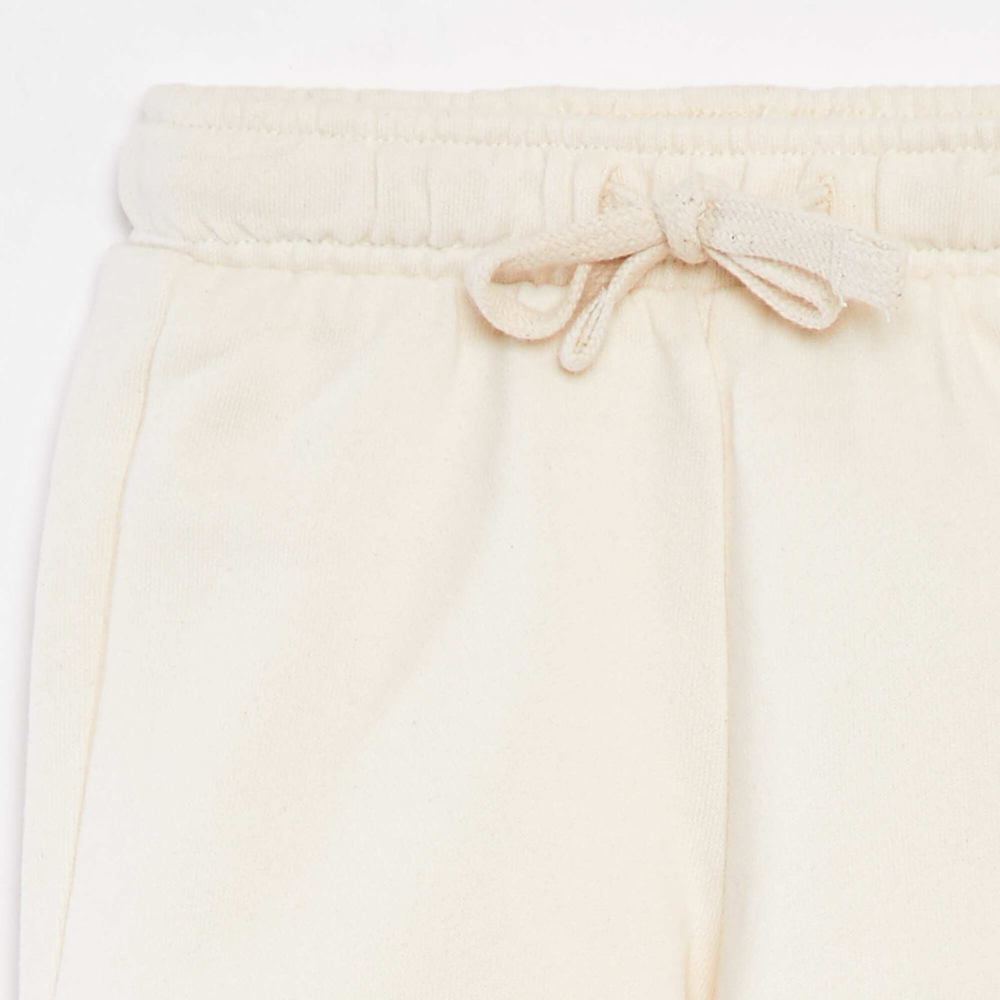 Plain shorts with elasticated waist WHITE