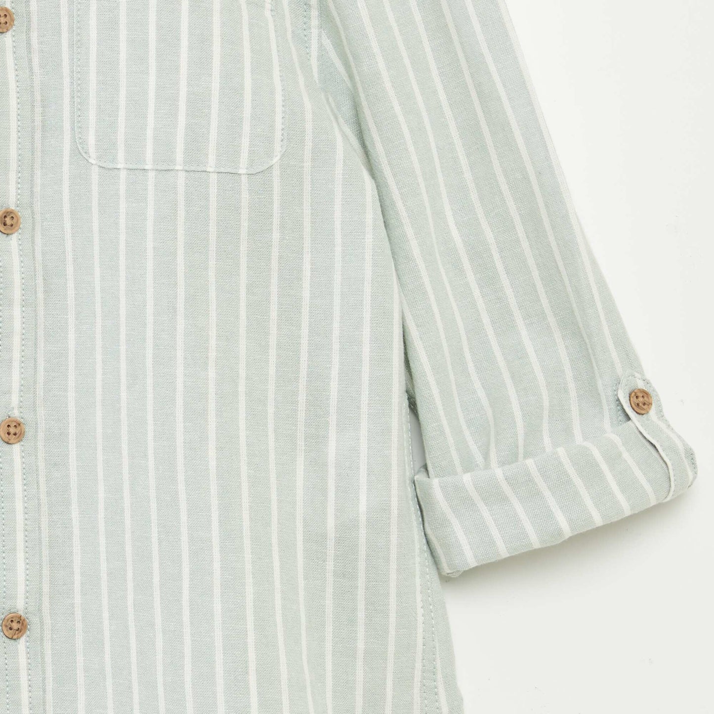 Linen-blend shirt GREEN