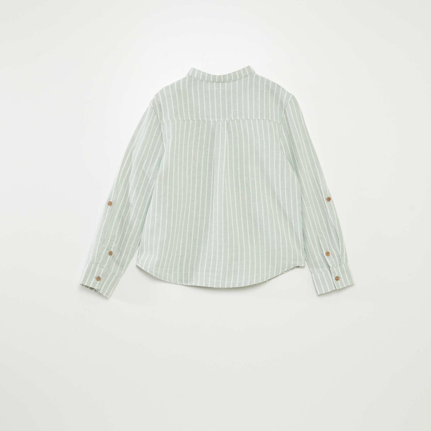 Linen-blend shirt GREEN