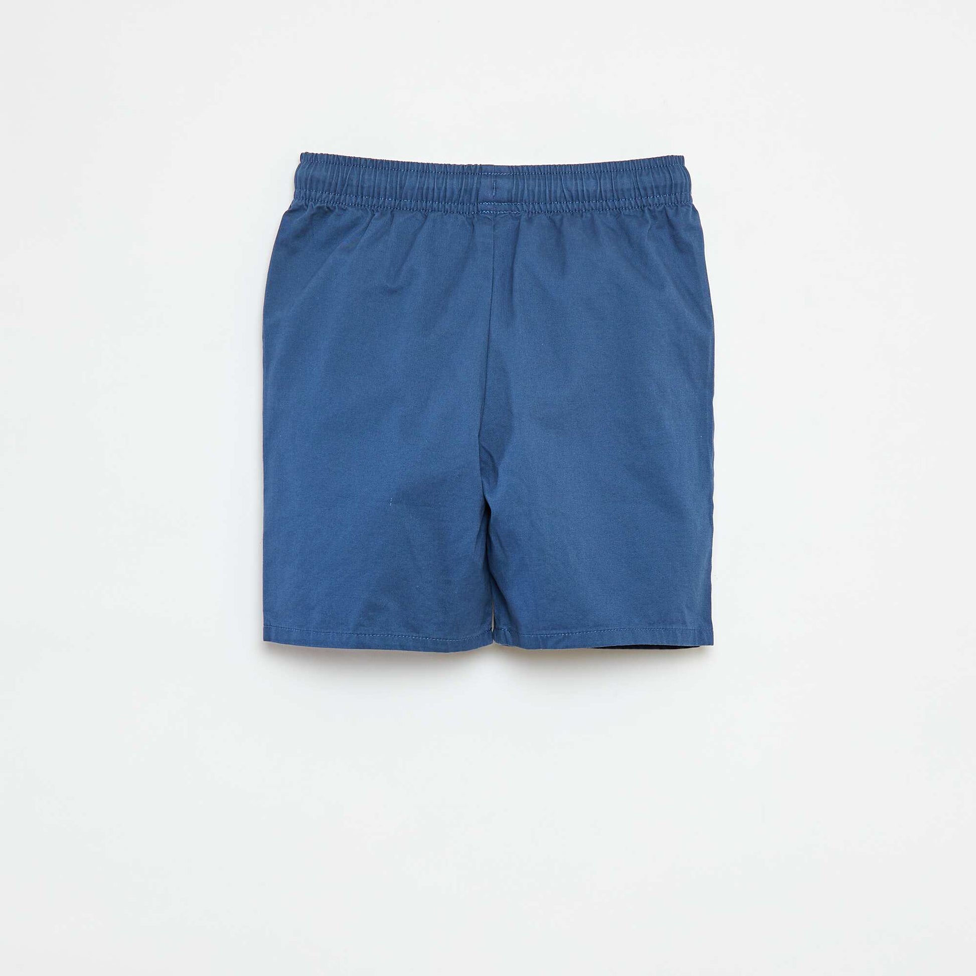 Plain chino-style Bermuda shorts BLUE