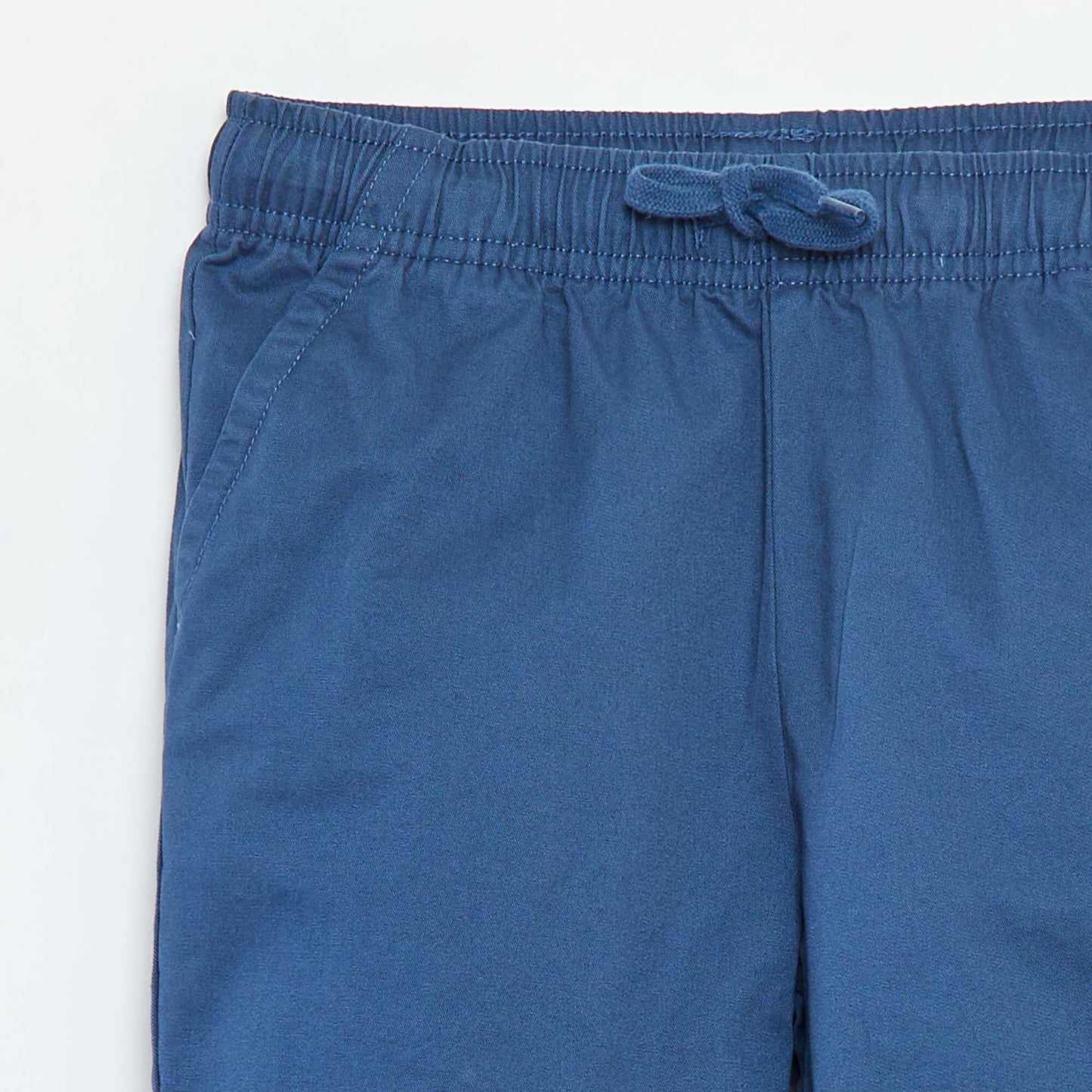 Plain chino-style Bermuda shorts BLUE