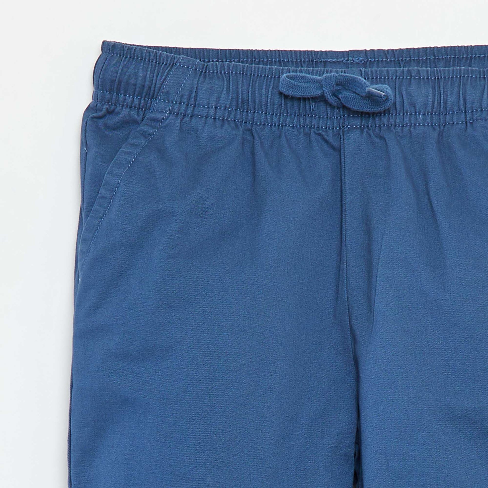 Plain chino-style Bermuda shorts BLUE